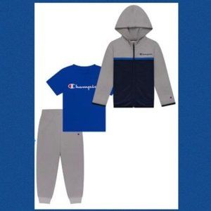 CHAMPION TODDLER BOY 3-PC SET HOODIE,TEE & JOGGER SIZE 2T
